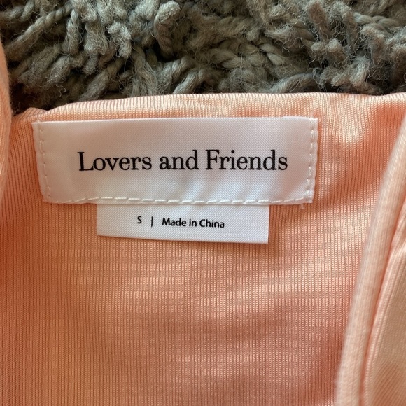 Lovers & Friends Donatella Square Neck Midi Dress In Blush Color Size Small - Picture 10 of 14